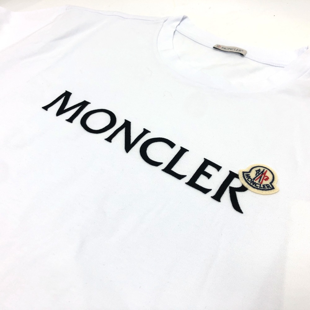 MONCLER モンクレール 半袖Ｔシャツ J2 8C00024 ロゴ 半袖 トップス アパレル Tシャツ コットン ホワイト
