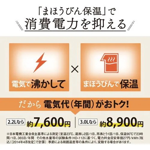 象印マホービン CV-TE22-WA 電気ポット ホワイト 象印マホービン CV-TE22-WA 電気ポット ホワイト