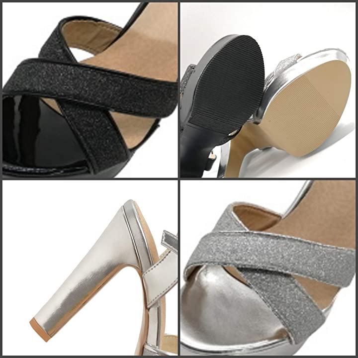 厚底サンダル レディース ハイヒール 12cm バックベルト( ブラック, 23.5 cm) 厚底サンダル レディース ハイヒール 12cm バックベルト( ブラック, 23.5 cm)