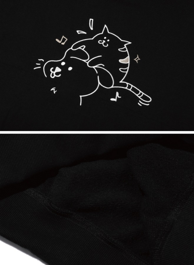 CPGN STUDIO】 Enjoy CAT Embroidery Hood Zip Up CPGN STUDIO】 Enjoy CAT Embroidery Hood Zip Up