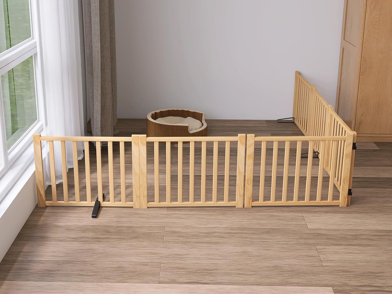 ペットゲート 木製犬ゲート YOCAN ペットフェンス 高さ43cm 長さ351cm 置くだけゲート折りたたみ 倒れない いぬ 柵 室内 犬脱走防止 飛び出し防止 小型犬 中型犬用 天然木 6枚パネル ペットゲート 木製犬ゲート YOCAN ペットフェンス 高さ43cm 長さ351cm 置くだけゲート折りたたみ 倒れない いぬ 柵 室内 犬脱走防止 飛び出し防止 小型犬 中型犬用 天然木 6枚パネル