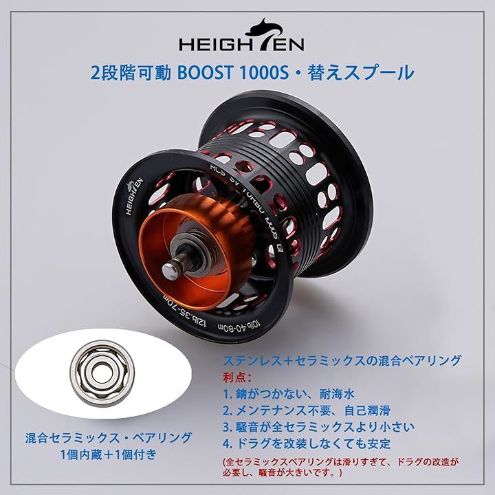 リール スプール BOOST 2段階可動 ダイワ DAIWA ベイトリール 替えスプール ベアリング付き ブラック&レッド 715(セラミックス混合ベアリング内蔵 - ブラック&レッド) リール スプール BOOST 2段階可動 ダイワ DAIWA ベイトリール 替えスプール ベアリング付き ブラック&レッド 715(セラミックス混合ベアリング内蔵 - ブラック&レッド)