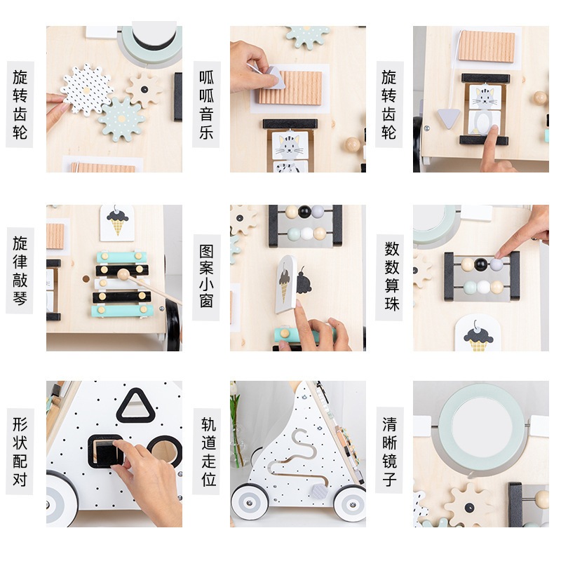 10月24日からの子供用木製多機能ウォーカートロリーウォーカーおもちゃのおもちゃとおもちゃ月