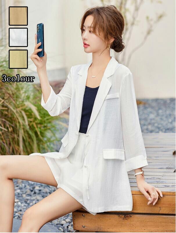 洗えるスーツ 着痩せ レディース フォーマル セットアップ 通勤 OL 7分袖ジャケット+短パンツ 2点セット ママ 入学式 卒業式 カジュアル ビジネス パンツスーツ ロングコート 日焼け止め セレ 洗えるスーツ 着痩せ レディース フォーマル セットアップ 通勤 OL 7分袖ジャケット+短パンツ 2点セット ママ 入学式 卒業式 カジュアル ビジネス パンツスーツ ロングコート 日焼け止め セレ