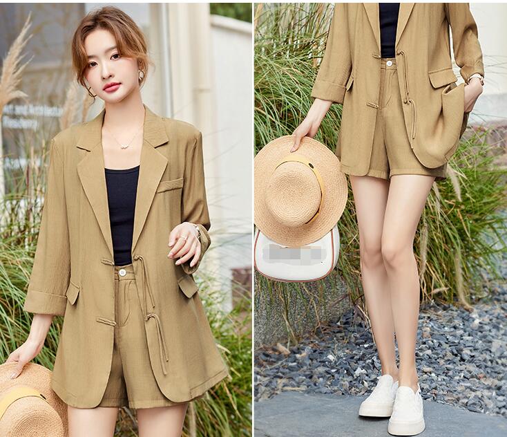 洗えるスーツ 着痩せ レディース フォーマル セットアップ 通勤 OL 7分袖ジャケット+短パンツ 2点セット ママ 入学式 卒業式 カジュアル ビジネス パンツスーツ ロングコート 日焼け止め セレ 洗えるスーツ 着痩せ レディース フォーマル セットアップ 通勤 OL 7分袖ジャケット+短パンツ 2点セット ママ 入学式 卒業式 カジュアル ビジネス パンツスーツ ロングコート 日焼け止め セレ