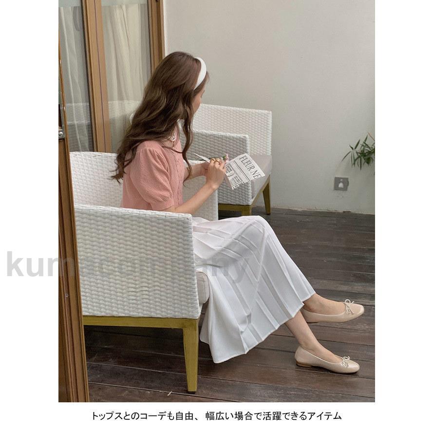 プリーツスカート レディース ロングスカート 薄手 夏 スカート Aラインスカート マキシ丈 サマースカート 裏地付き ウエストゴム