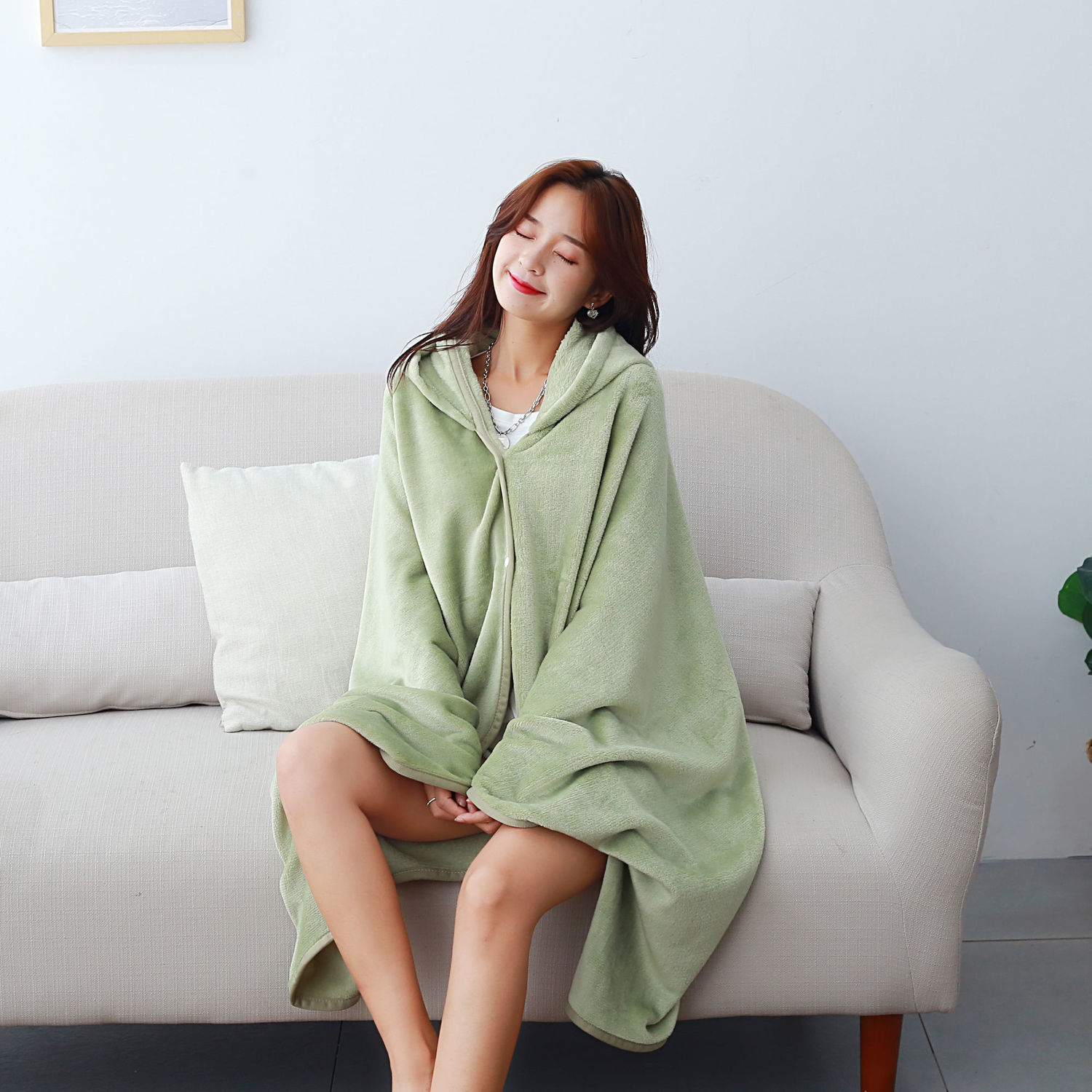 夏には毛布を着用できます