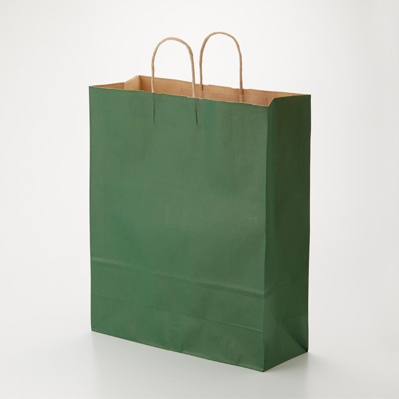 （まとめ買い）シモジマ HEIKO 手提げ紙袋 25チャームバッグ 25CB カスタムB 未晒 グリーンC 50枚 幅380xマチ150x高500mm 003283002 [x3セット]