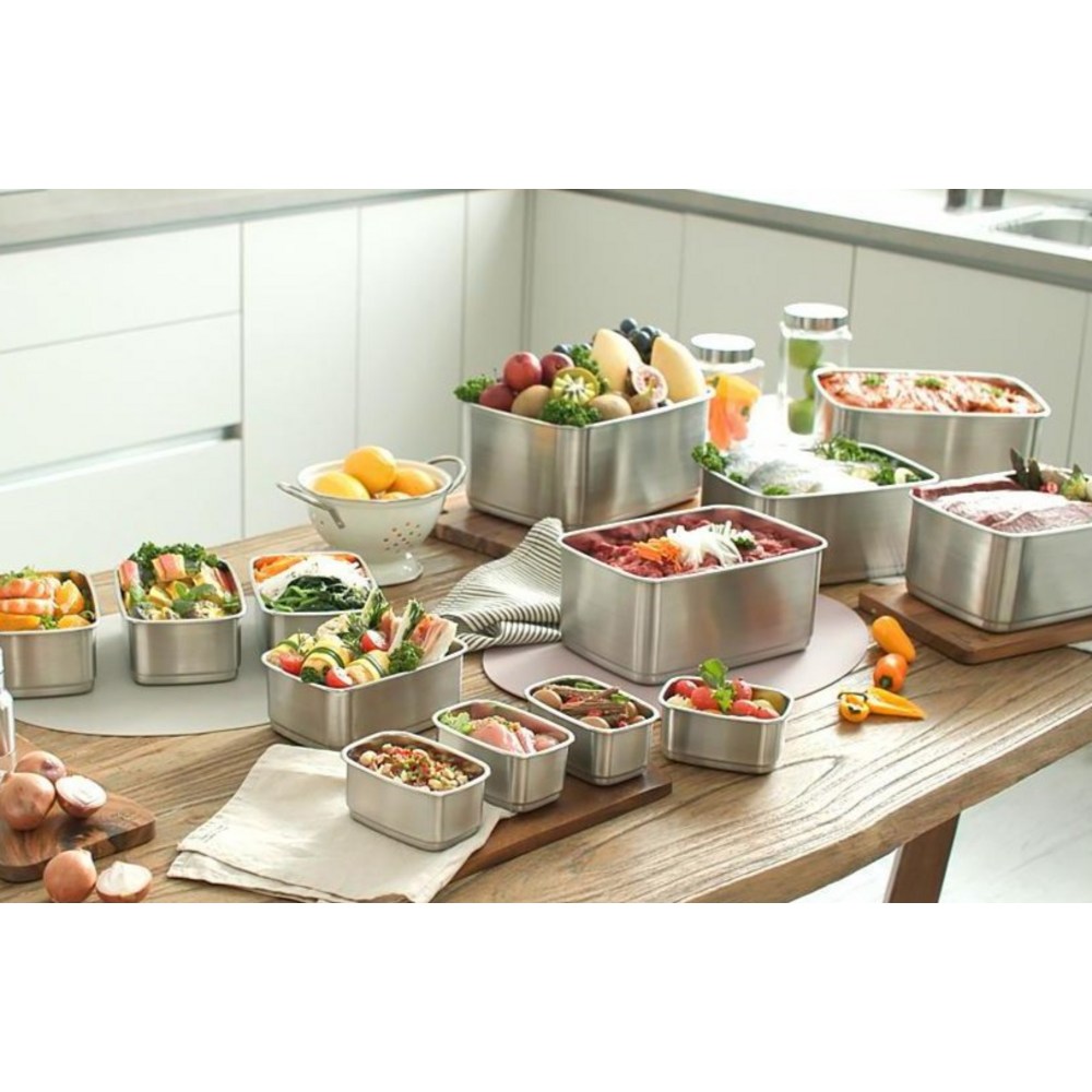 ステンラックステンモストSE密閉容器ブリティッシュグリーン2号340ml 2p + 6号1100mlセット 韓国産 保存容器 ステンレス製 タッパー 密閉容器 ステンラックステンモストSE密閉容器ブリティッシュグリーン2号340ml 2p + 6号1100mlセット 韓国産 保存容器 ステンレス製 タッパー 密閉容器