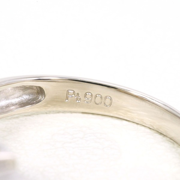 PT900 プラチナ リング 12号 パール(真珠) 約9mm ダイヤ 0.13 ジュエリー 中古 PT900 プラチナ リング 12号 パール(真珠) 約9mm ダイヤ 0.13 ジュエリー 中古