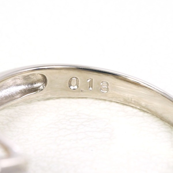 PT900 プラチナ リング 12号 パール(真珠) 約9mm ダイヤ 0.13 ジュエリー 中古 PT900 プラチナ リング 12号 パール(真珠) 約9mm ダイヤ 0.13 ジュエリー 中古