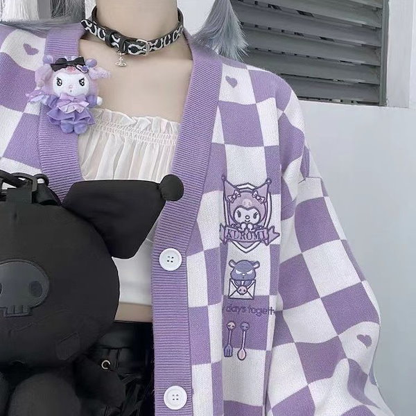 Qoo10] サンリオ 5種類クロミちゃんキャラクター刺繍チェッ