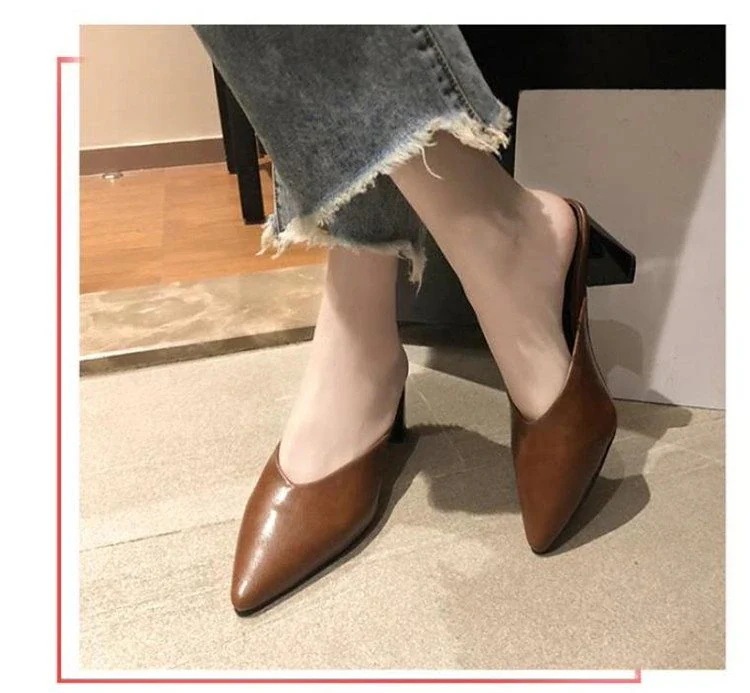 ピンヒール シンプル おしゃれな ハーフスリッパ サンダル サンダル パンプス 疲れないピンヒール 気質 レディース 包頭 大人気新商品気高い 通勤 L ポインテッドトゥ 歩きやすい ピンヒール シンプル おしゃれな ハーフスリッパ サンダル サンダル パンプス 疲れないピンヒール 気質 レディース 包頭 大人気新商品気高い 通勤 L ポインテッドトゥ 歩きやすい