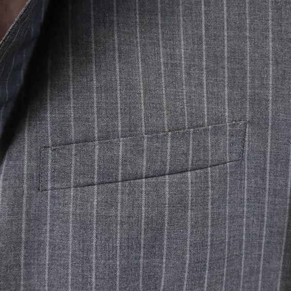 【極美品/S】バーバリーブラックレーベル テーラードジャケット グレー シルク混 BURBERRY BLACK LABEL(バーバリーブラックレーベル