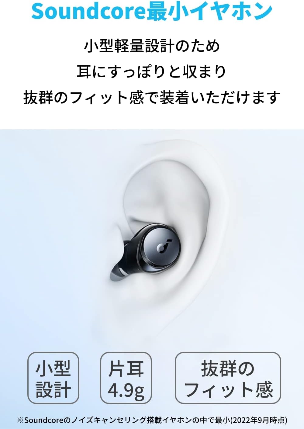 Space A40（完全ワイヤレスイヤホン Bluetooth5.2）【最大50時間使用可能/ウルトラノイズキャンセリング2.0/ハイレゾ/LDAC/マルチポイント/ワイヤレス充電