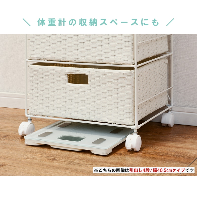 HAGIHARA(萩原) RAN-2416WH ランドリーチェスト(ホワイト・幅