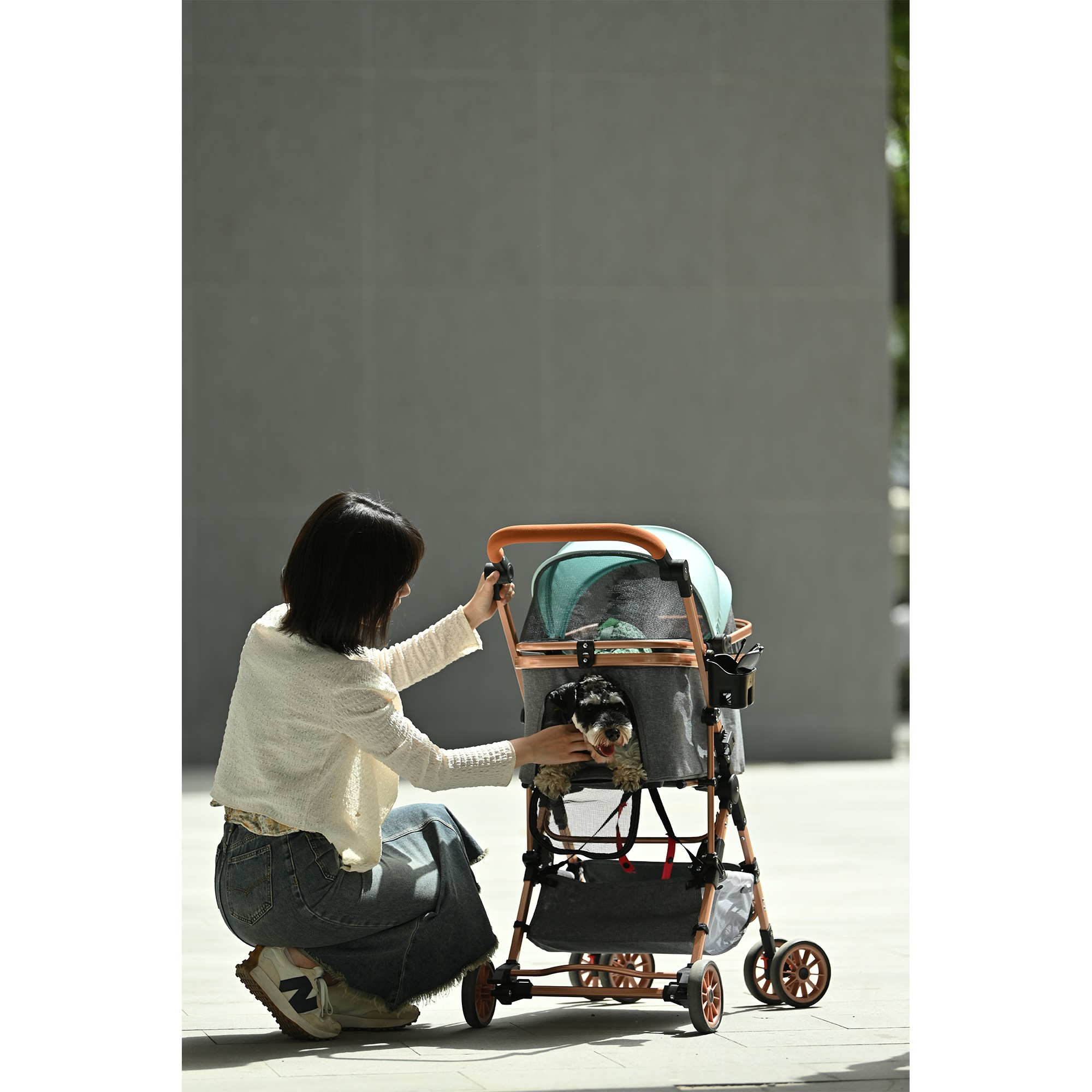 ペットカートアルミ製 分離式 取り外し可能 折りたたみ 多頭 中型犬 小型犬 猫 2way 軽量 ストッパー付き 4輪 組立簡単 工具不要 介護用 ドッグカート ペットバギー 犬 猫 動物 ペット