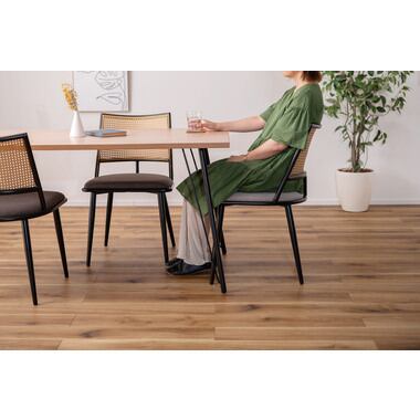 ヴィンテージスクエアチェア（ブラウン） イス チェア 背あり いす ダイニングチェア 折りたたみ椅子 折りたたみチェア 北欧風 韓国インテリア 木製 木目 シ... 4個セット〕ヴィンテージスクエアチェア（ブラウン） イス チェア 背