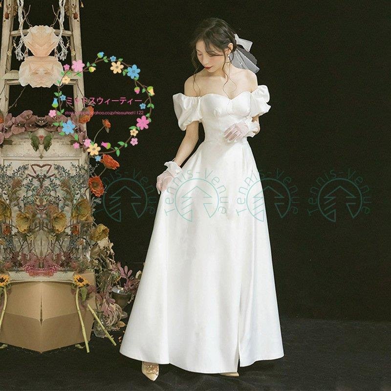 ウェディングドレス 二次会 花嫁 結婚式 イブニングドレス Aライン マキシ丈 ウエディングドレス ウェディングドレス 二次会 花嫁 結婚式 イブニングドレス Aライン マキシ丈 ウエディングドレス