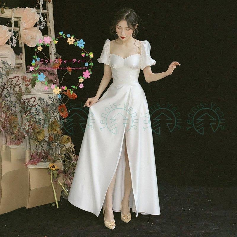 ウェディングドレス 二次会 花嫁 結婚式 イブニングドレス Aライン マキシ丈 ウエディングドレス ウェディングドレス 二次会 花嫁 結婚式 イブニングドレス Aライン マキシ丈 ウエディングドレス
