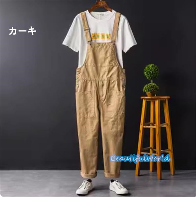 サロペット メンズ オーバーオール つなぎ オールインワン無地 サスペンダー ストリートアメカジ 作業服 春秋 お洒落24bdk18 サロペット メンズ オーバーオール つなぎ オールインワン無地 サスペンダー ストリートアメカジ 作業服 春秋 お洒落24bdk18