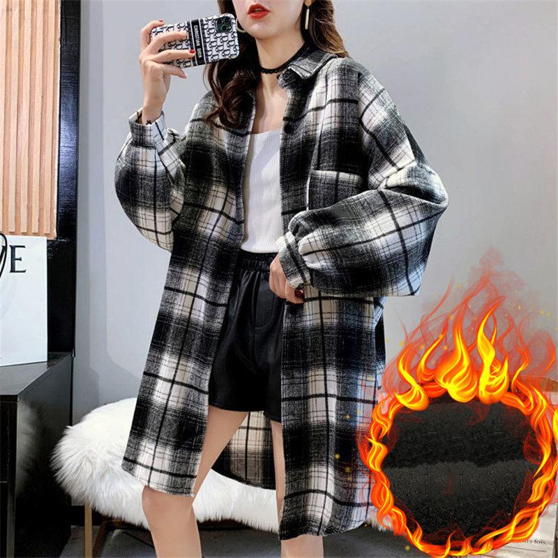 シャツ 裏起毛 防寒 レディース 服 チェック柄 ロング ゆったり 長袖 開襟 裏ボア 暖かい あったか 厚手 トップス カジュアル 通勤通学 シャツ 裏起毛 防寒 レディース 服 チェック柄 ロング ゆったり 長袖 開襟 裏ボア 暖かい あったか 厚手 トップス カジュアル 通勤通学