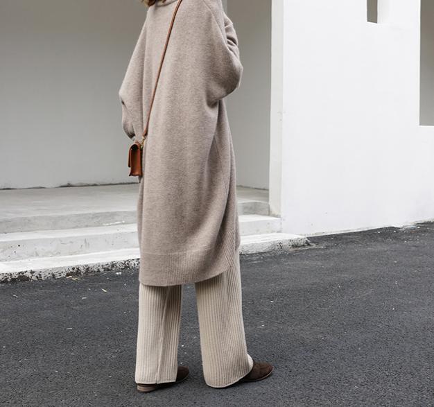 【送料無料】レディース ニット セーター ロング丈 長袖 ゆるかわ オーバー Vネック 【送料無料】レディース ニット セーター ロング丈 長袖 ゆるかわ オーバー Vネック