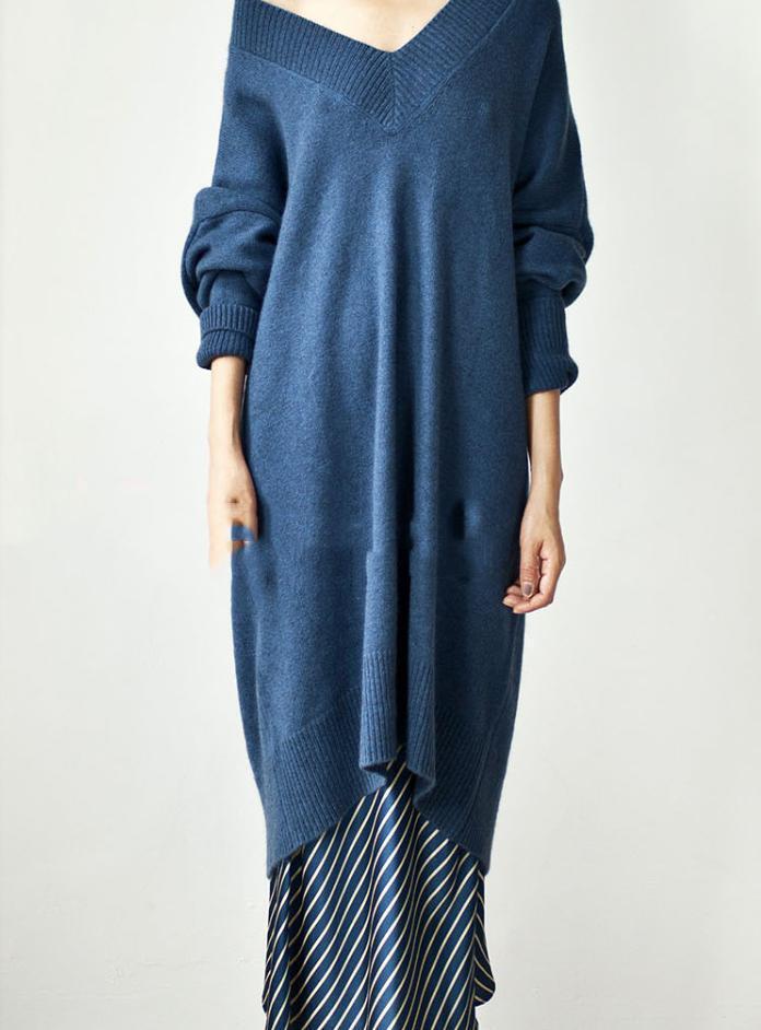 【送料無料】レディース ニット セーター ロング丈 長袖 ゆるかわ オーバー Vネック 【送料無料】レディース ニット セーター ロング丈 長袖 ゆるかわ オーバー Vネック