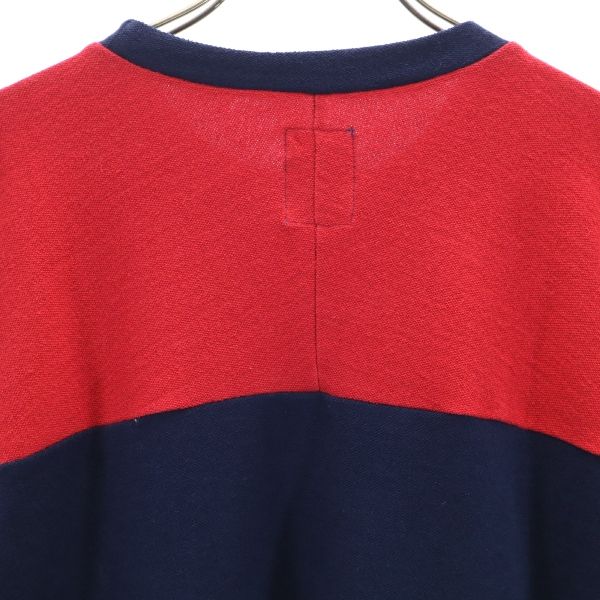 未使用 バースト222 19ss 日本製 バイカラー 半袖 Tシャツ 2 赤×紺 vast222 メンズ