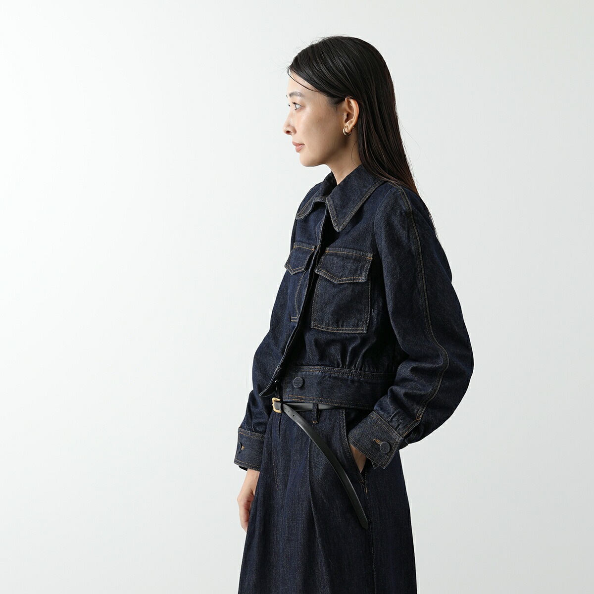 DRIES VAN NOTEN ドリスヴァンノッテン デニム ジャケット VISTAM 010507 9376 レディース Gジャン ジージャン ショート丈 5