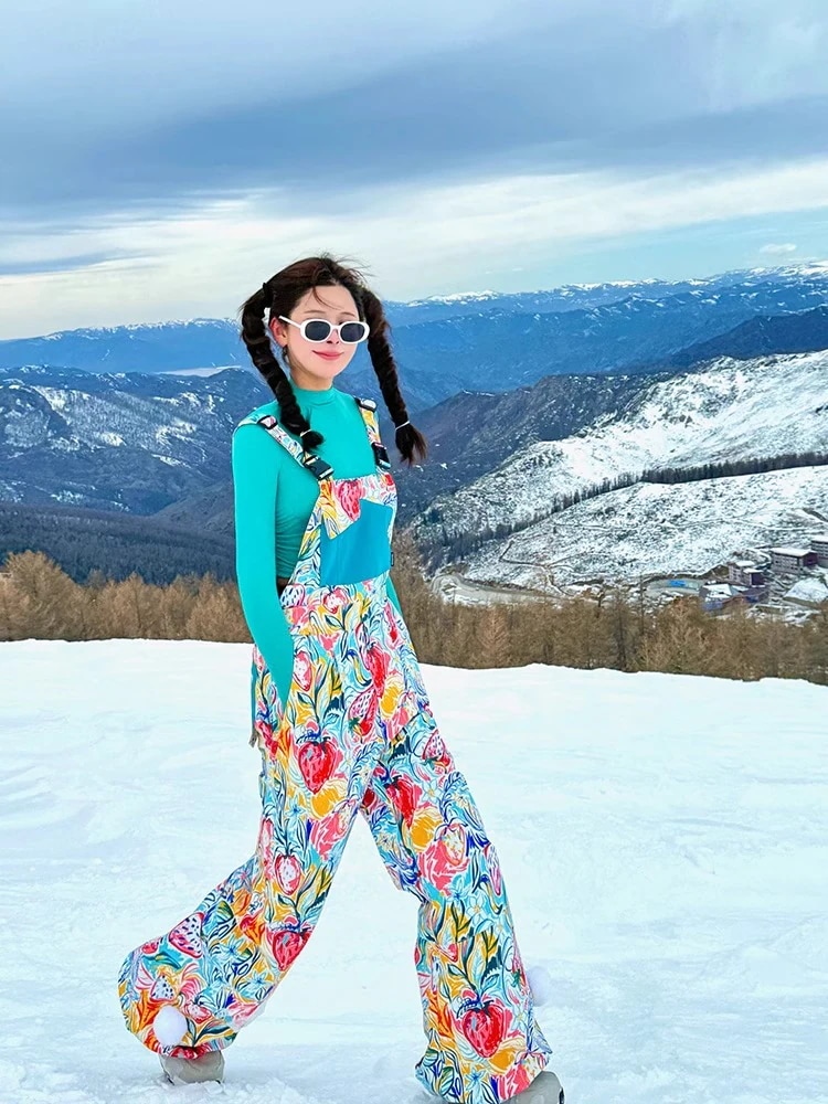 スノーボードウェア20242025単品レディースメンズ防水17000ビブパンツ