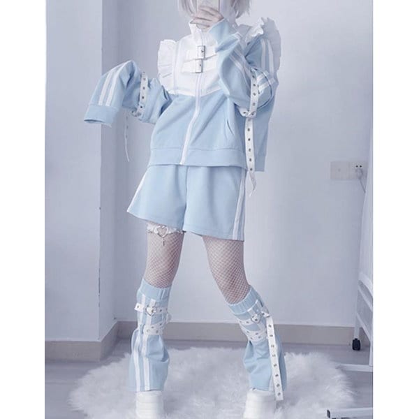 Qoo10] サブカル ショートパンツ ジュニア 水色