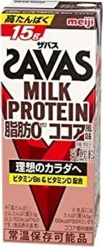 明治 ザバス ミルクプロテイン 脂肪ゼロ ココア風味 200ml 紙パック 96本 (24本入×4 まとめ買い) プロテインドリンク ビタミン 脂肪0