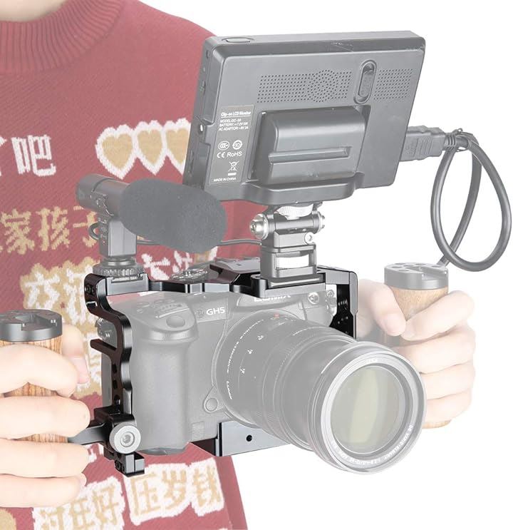 カメラケージ Panasonic Lumix GH5M2 / GH5II GH5S/ 専用 拡張カメラケージ拡張撮影設備 アクセサリー 滑り止ゴム付き 軽量( GH5 ケージ-191)