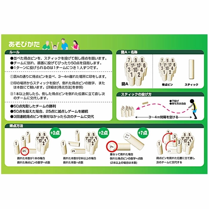 TRADE ONE トレードワン ウッドスティック 通販 おもちゃ 玩具 知育玩具 木 木製 アウトドア レジャー スポーツ ゲーム 外遊び 学習 フィンランド 北欧 モルック ギフト
