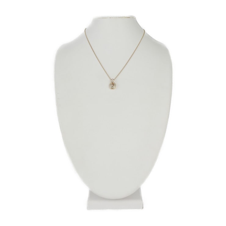 美品 Christian Dior クリスチャンディオール ネックレス - ネックレス メタル ゴールド ラインストーン CDロゴ【本物保証】