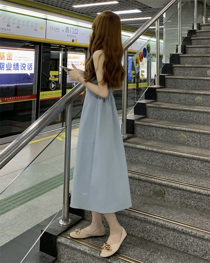 【着用レビュー】トップス ワンピース レディース 韓国 ニット セーター キャミソールワンピース キャミワンピ ロング丈 長袖 Vネック Aライン 切り替え 裾フレア ゆったり かわいい 大人可愛い