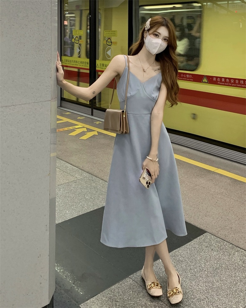 【着用レビュー】トップス ワンピース レディース 韓国 ニット セーター キャミソールワンピース キャミワンピ ロング丈 長袖 Vネック Aライン 切り替え 裾フレア ゆったり かわいい 大人可愛い