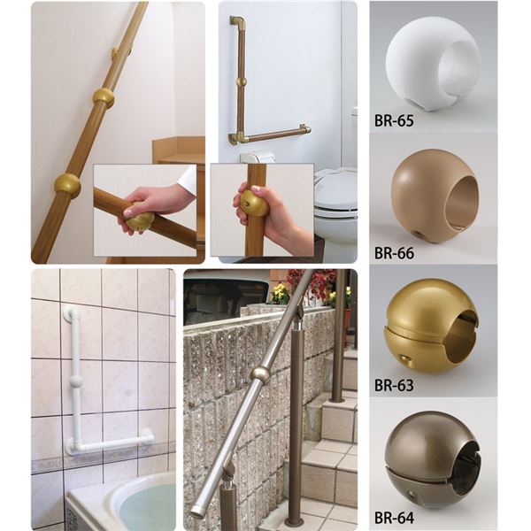 (10個セット)階段手すり滑り止め 『どこでもグリップ』ボール形 亜鉛合金 直径32mm AG シロクマ 日本製 (10個セット)階段手すり滑り止め 『どこでもグリップ』ボール形 亜鉛合金 直径32mm AG シロクマ 日本製