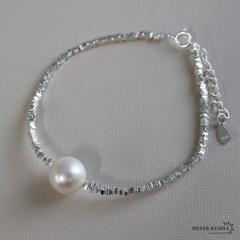 シルバー925 淡水パールブレスレット [cb104]