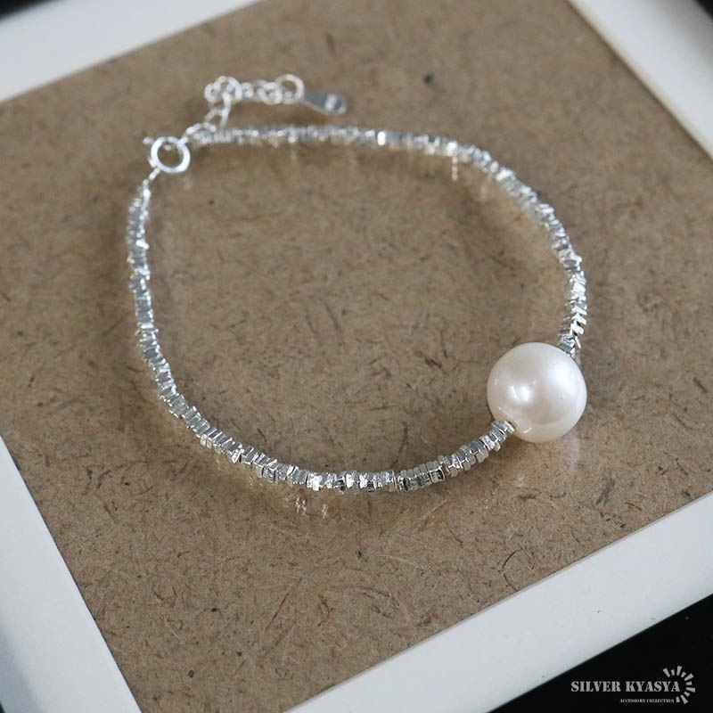 シルバー925 淡水パールブレスレット [cb104]