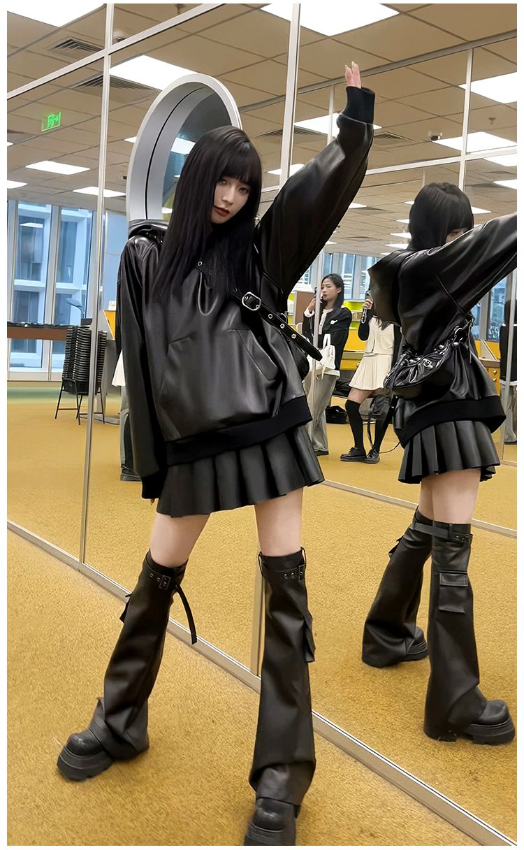 メガ割セットアップ 涼しく楽ちんセットアップ韓国ファッション サブカル 地雷系 ファッション 感 おしゃれ 系 サブカル ブラック毛皮の服 フードコート プリーツスカート 三点セット960 メガ割セットアップ 涼しく楽ちんセットアップ韓国ファッション サブカル 地雷系 ファッション 感 おしゃれ 系 サブカル ブラック毛皮の服 フードコート プリーツスカート 三点セット960