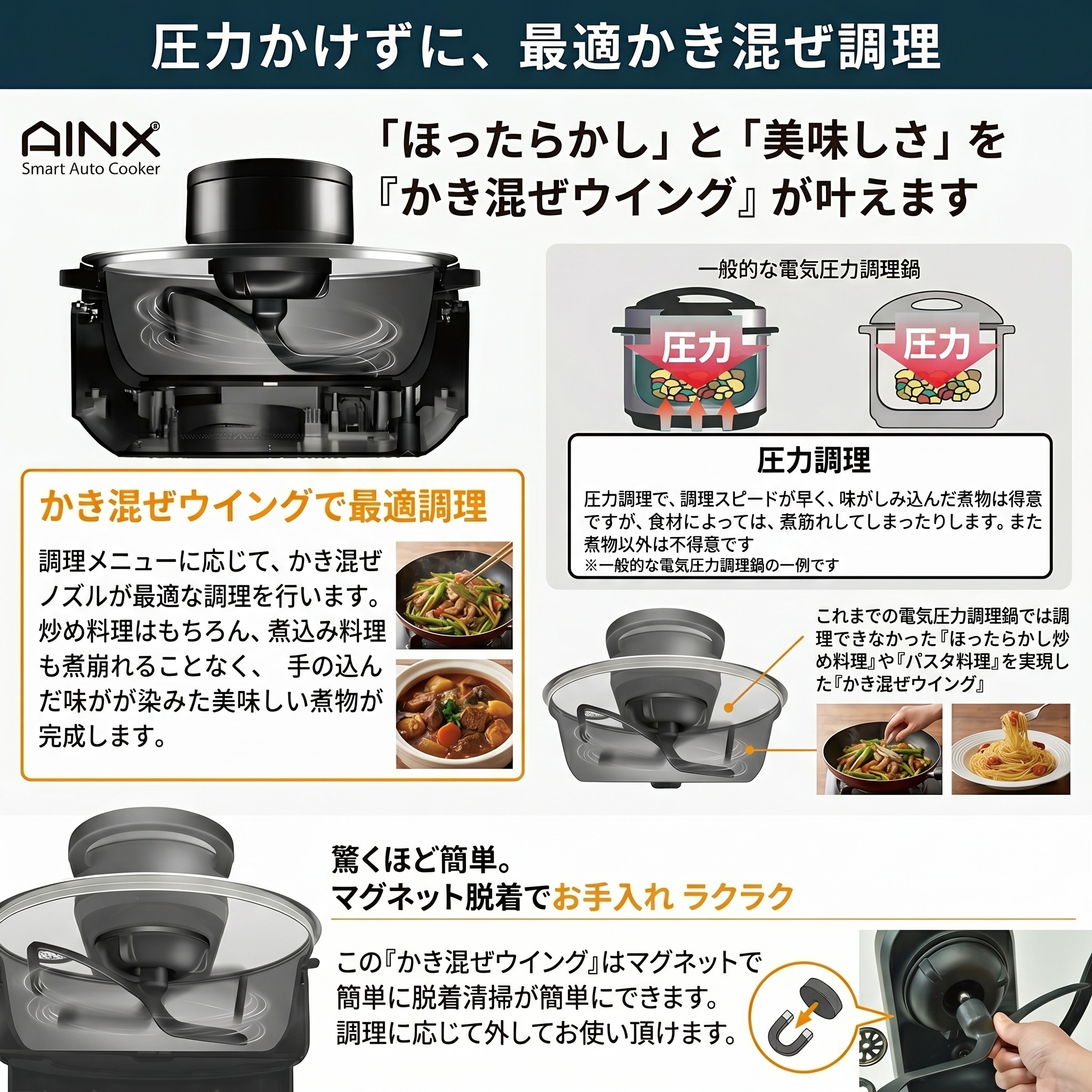 Qoo10] AINX 1台8役 オートクッカー 自動電気調理鍋