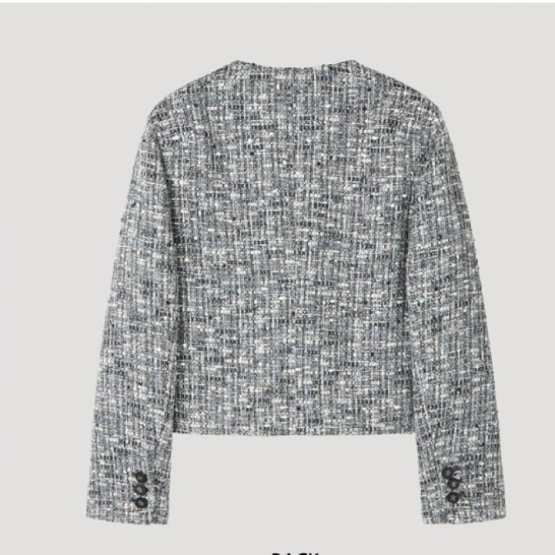 [Shes Miss] グリッターパッチポケットツイードジャケット_SWWJKP12100_NA