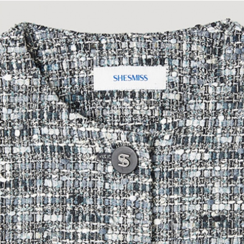 [Shes Miss] グリッターパッチポケットツイードジャケット_SWWJKP12100_NA