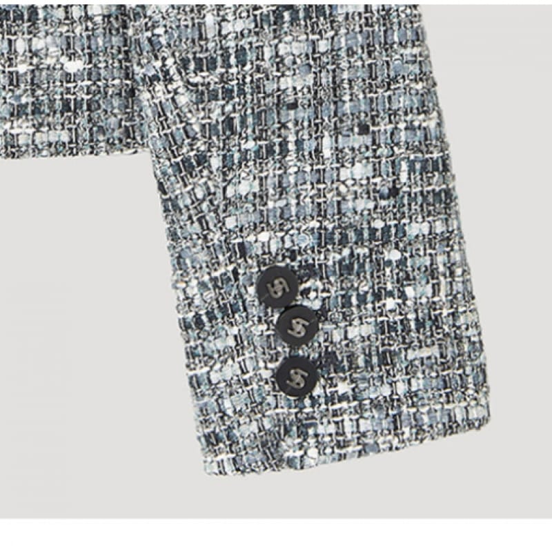 [Shes Miss] グリッターパッチポケットツイードジャケット_SWWJKP12100_NA