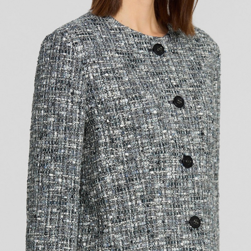 [Shes Miss] グリッターパッチポケットツイードジャケット_SWWJKP12100_NA
