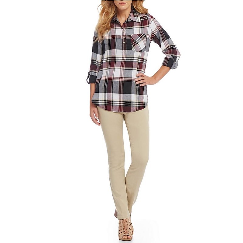 ウエストバウンド レディース トップス ブラウス・シャツ【Westbound Petites One Pocket Popover Shirt】Plaid/Wallpaper ウエストバウンド レディース トップス ブラウス・シャツ【Westbound Petites One Pocket Popover Shirt】Plaid/Wallpaper