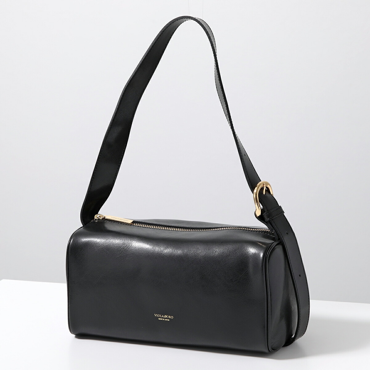 VIOLAdORO ヴィオラドーロ ハンドバッグ VOGUE ヴォーグ V-1567 レディース レザー ショルダーバッグ ワンショルダー ロゴ 鞄 BLACK 【mega】