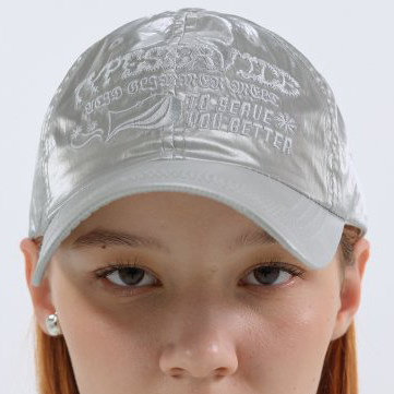 キャップ TYPESERVICE Graphic Embroidery Cap Silver Qoo10] typeservice 【正規品】Silver Graphic